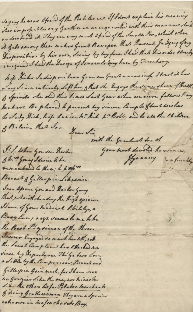 John Gunning to Alexander Dick, July 17, 1775