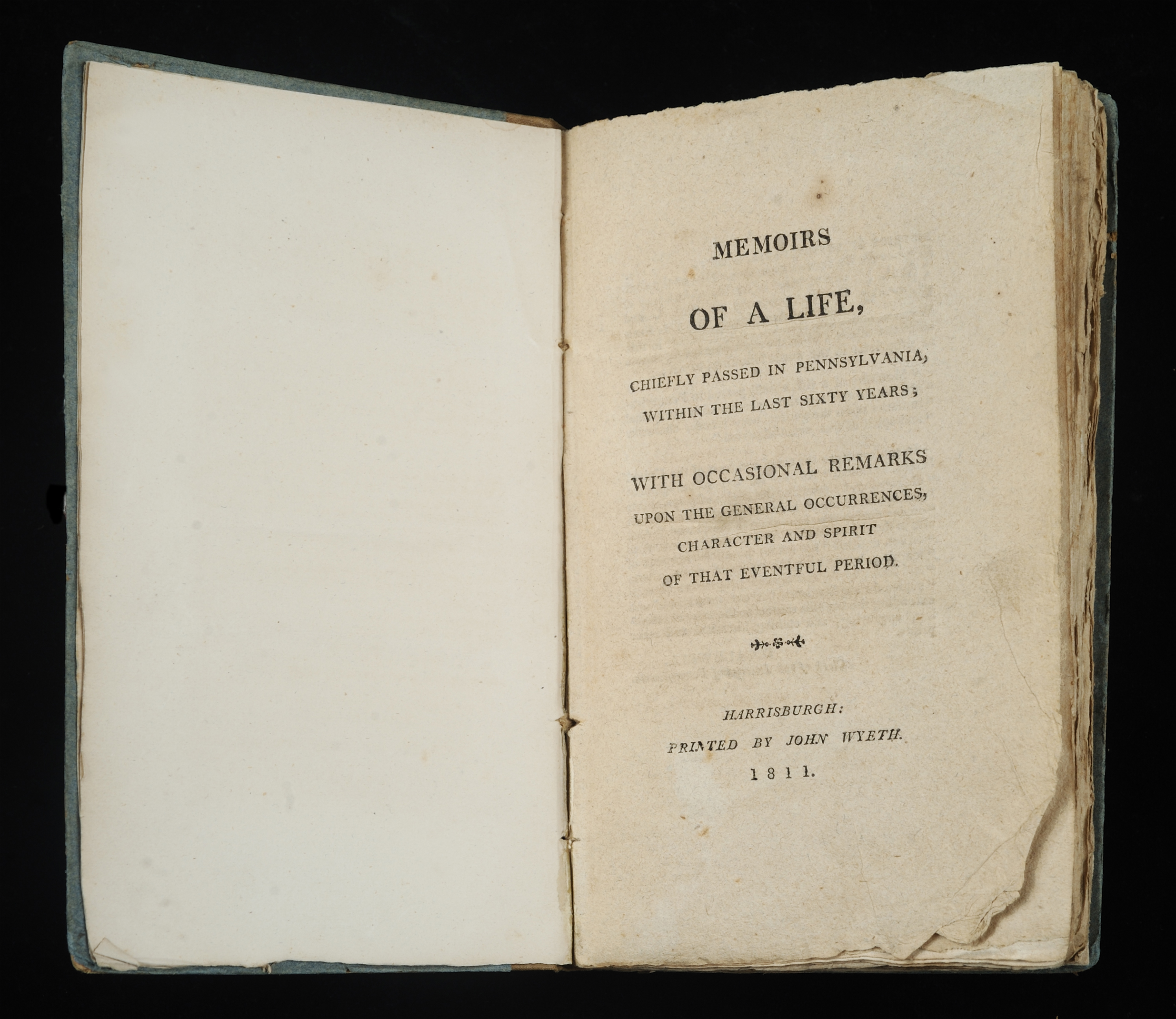Memoirs of a Life, Chiefly Passed in Pennsylvania, 1811