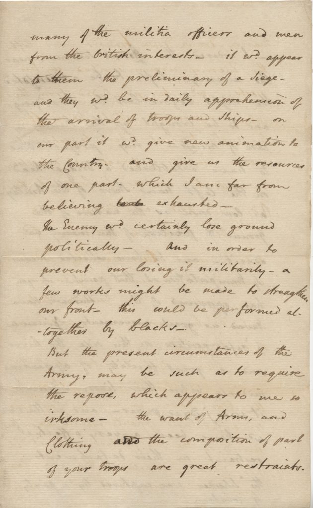 John Laurens to Nathanael Greene, March 20, 1782