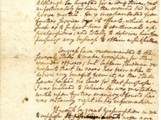 Henry Knox to John Hancock, October 20, 1782