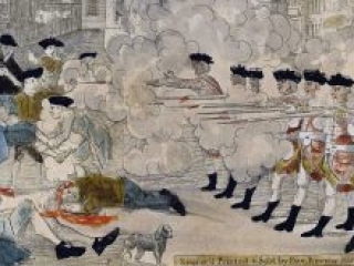 Detail from The Bloody Massacre perpetrated in King Street by Paul Revere, 1770