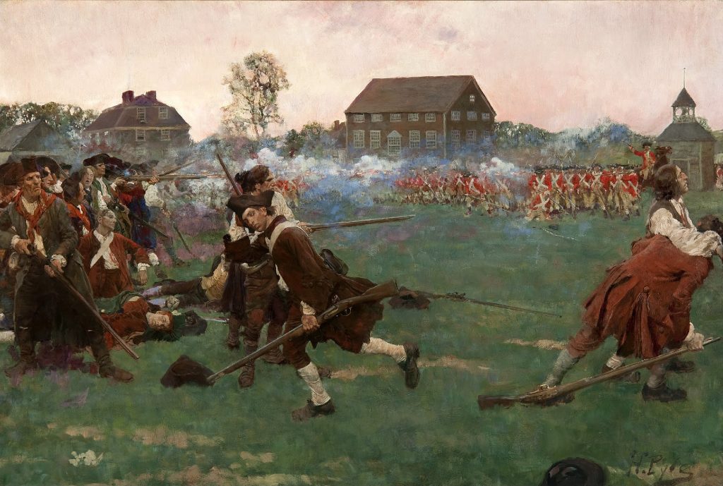 The Fight on Lexington Common, April 19, 1775 by Howard Pyle, 1898