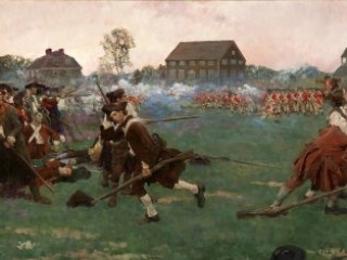 The Fight on Lexington Common, April 19, 1775 by Howard Pyle, 1898