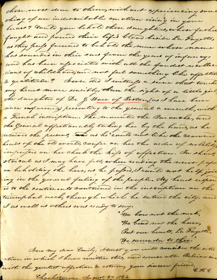 Elizabeth Crosby to Emily [Abbot], August 27, 1824, page 3.