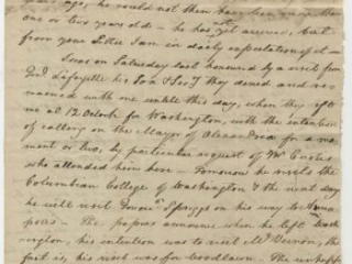 Lawrence Lewis to Captain Robert Lewis, December 14, 1824, page 1.