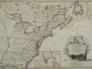 Click for a larger view. Carte des Etas-Unis de l'Amerique suivant le Traite de Paix de 1783, 1784