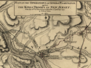 Click for a larger view. 1 Plan of the Operations of General Washington, against the King's Troops in New Jersey by William Faden, 1777.