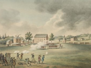 The Battle of Lexington by [Cyrus?] Swett, lithographer, 1830