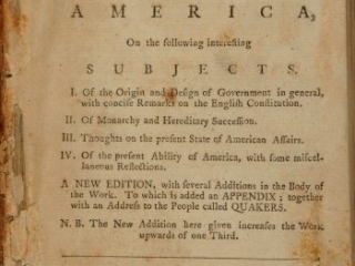 Click for a larger view Common Sense by Thomas Paine, 1776