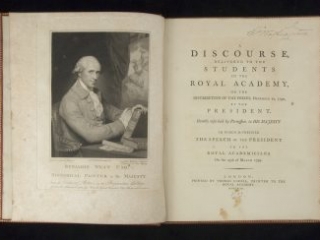 Click for a larger view. A Discourse, Delivered to the Students of the Royal Academy by Benjamin West, 1793