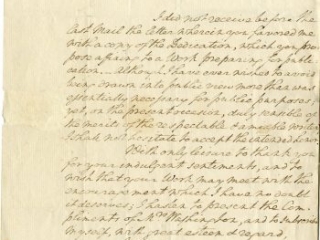 George Washington to Mercy Otis Warren, 1790