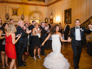 <h2>Commanding the dance floor</h2>Photo by Justine Ungaro. Pamela Barefoot, planner.