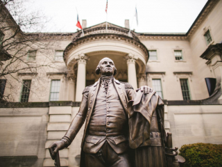 <h2>Our presidential facade</h2>Photo by Sam Hurd.