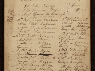 Delaware Batallion orderly book, p1 after conservation MSS L2019F14 [Bound]