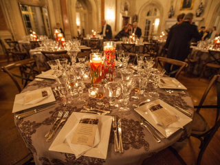 Dinner table in the Ballroom. Photo by Philip Gerlach.