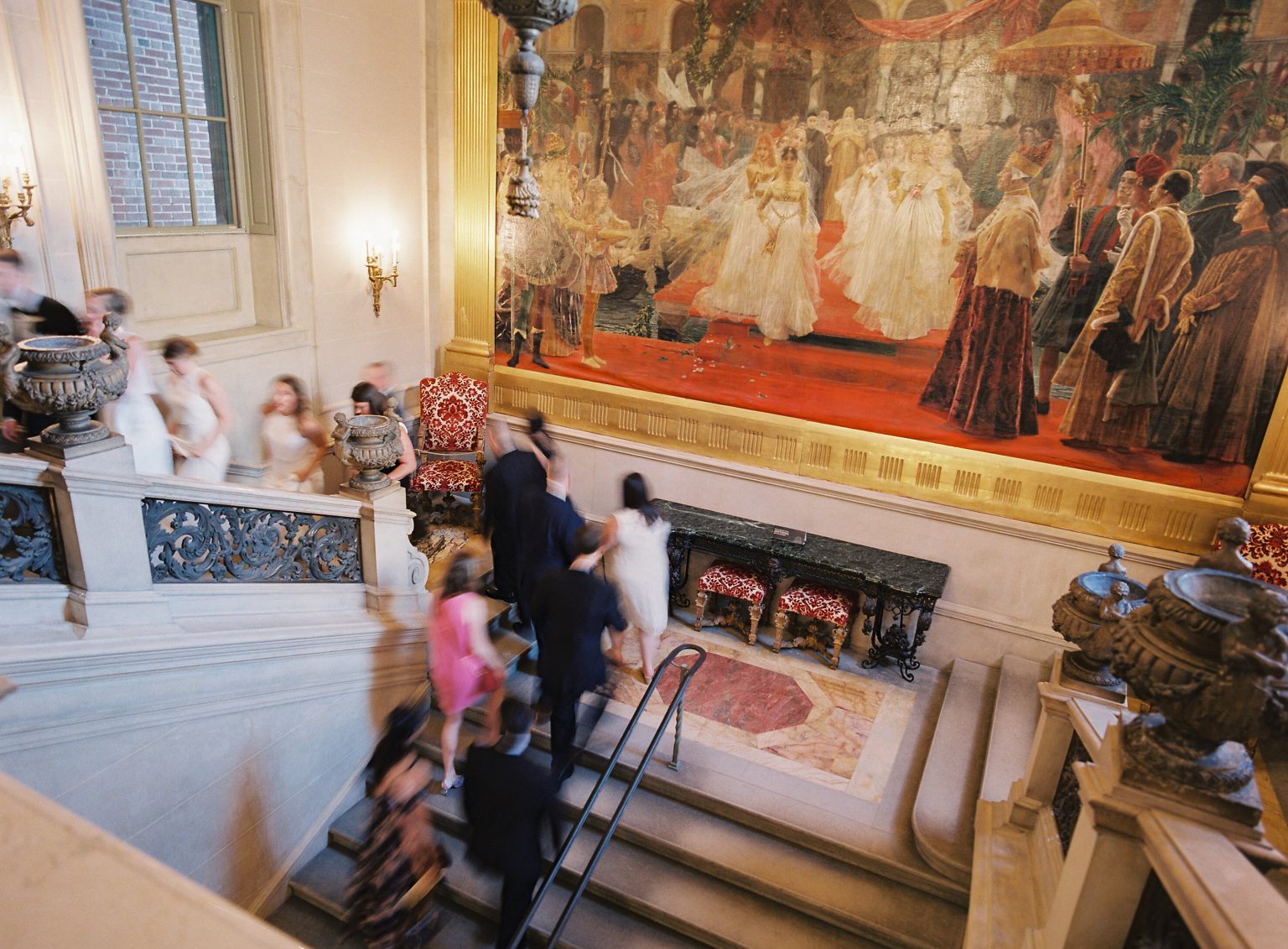 Guests ascend the Great Staircase. Photo by Laura Gordon.