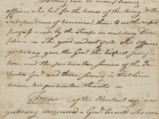 Lord Stirling's Division orderly book detail, after 2009 conservation MSS 515 [Bound]