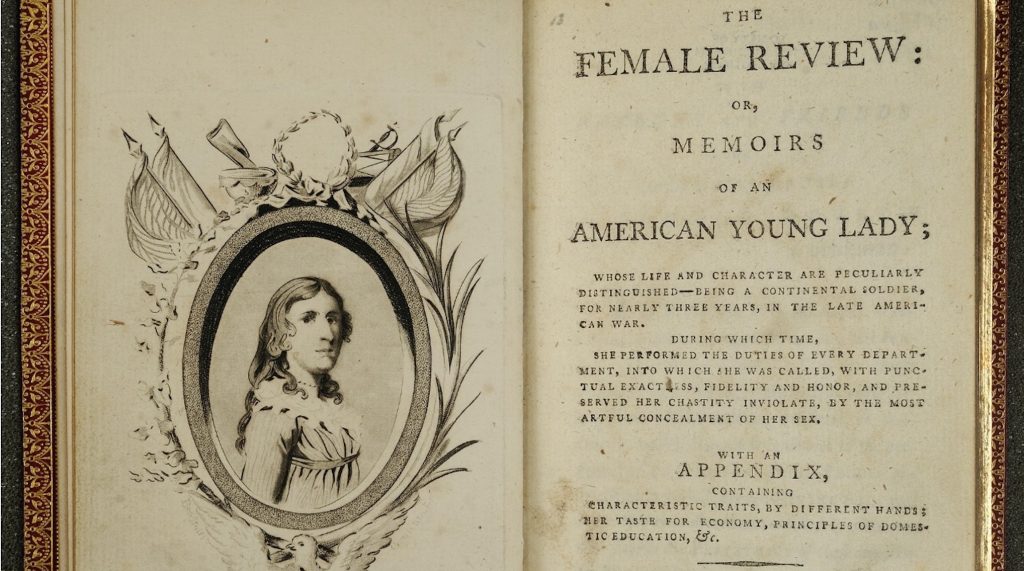 Title page of the Deborah Sampson biography, "The Female Review."