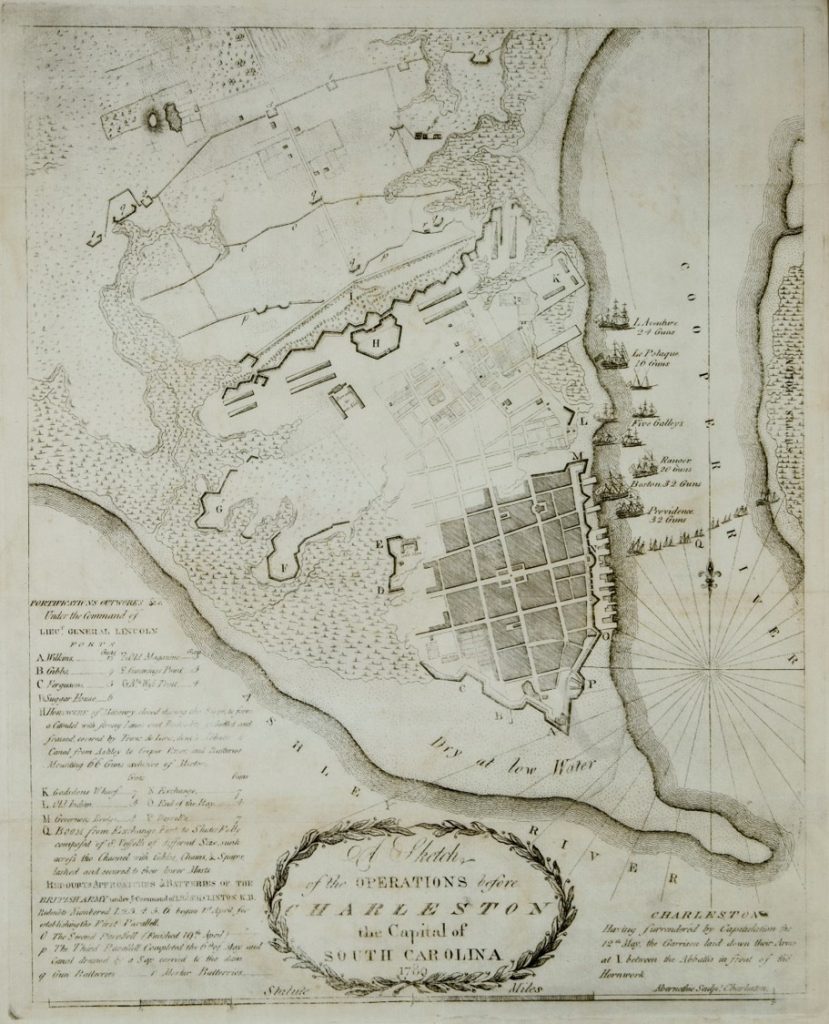 Sketch of the Operations before Charleston the Capital of South Carolina by Abernethie, 1780.