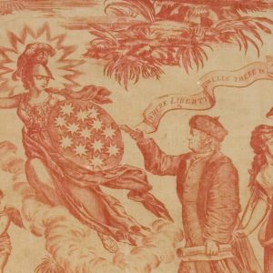 The symbols found on this printed textile reflects the ideals addressed in this lesson plan on the Revolutionary Republic.