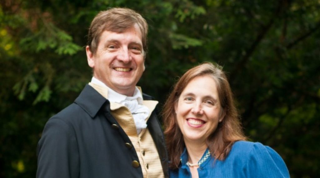 David and Ginger Hildebrand perform an Independence Day concert for the American Revolution Institute on July 2, 2020.