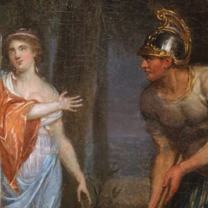 The classical figures depicted in this painting of Cincinnatus and his wife reflect the ideals addressed in this lesson plan on the Revolutionary Republic.