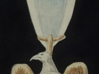Click for a larger view. Watercolor cutout of Society of the Cincinnati Eagle