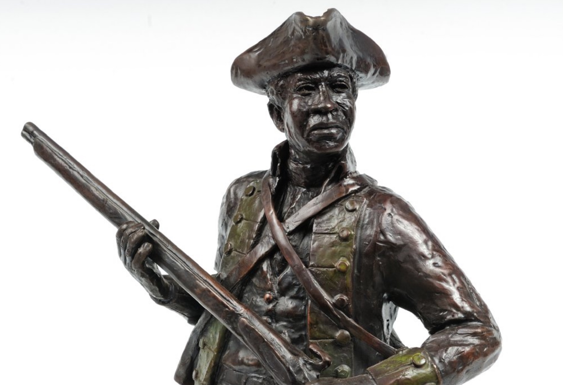 No portrait of Chatham Freeman is known, but this sculpture of a proposed figure for the Black Revolutionary War Patriots Memorial honors his service.