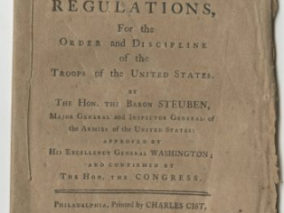 A volume of Baron von Steuben's Regulations for the Order and Discipline of the Troops for the Delaware militia