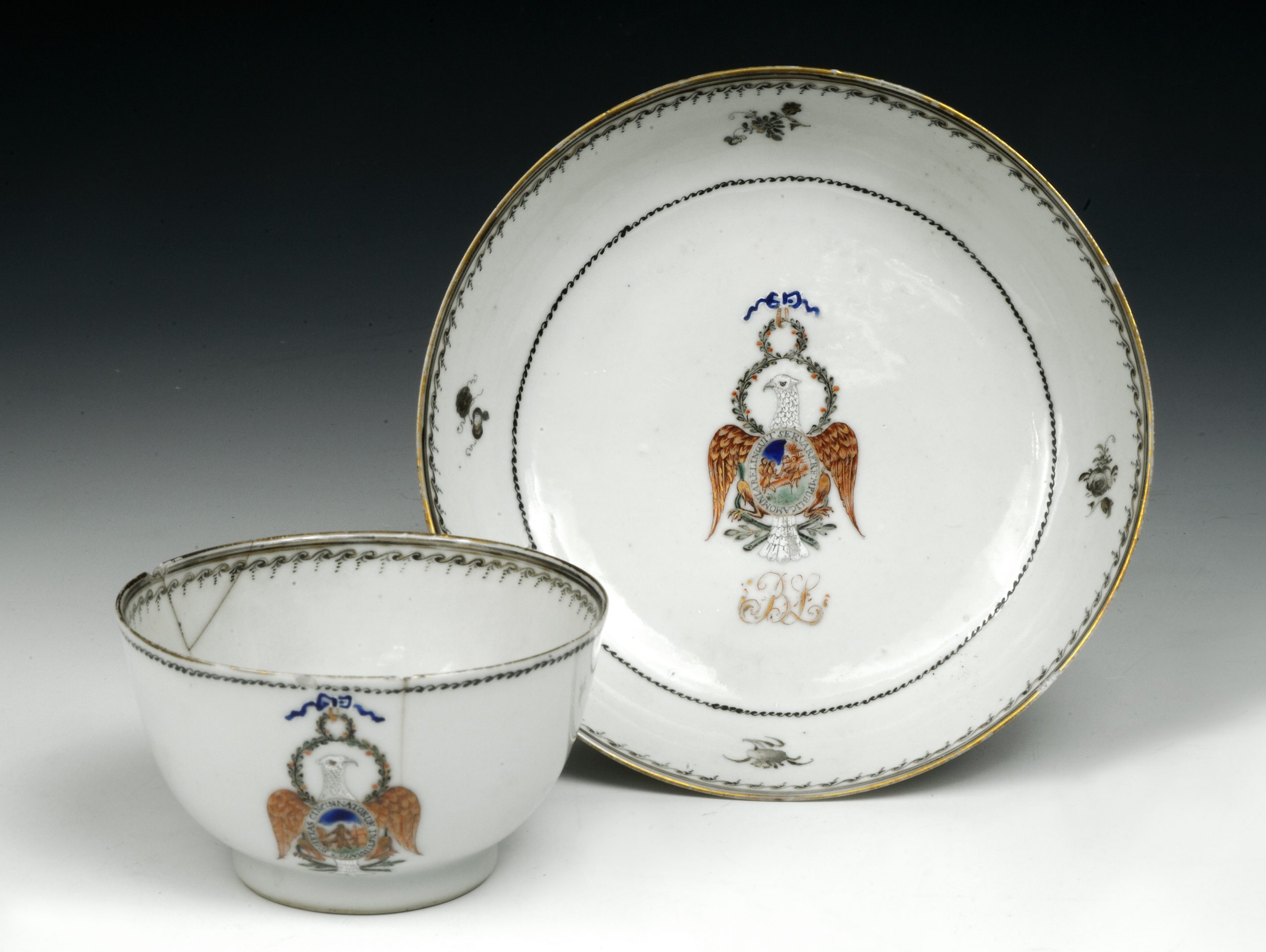 Society of the Cincinnati porcelain cup and saucer