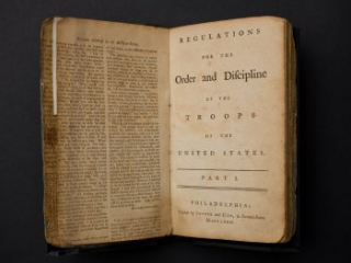 A 1779 edition of Baron von Steuben's Regulation for the Order and Discipline of the Troops
