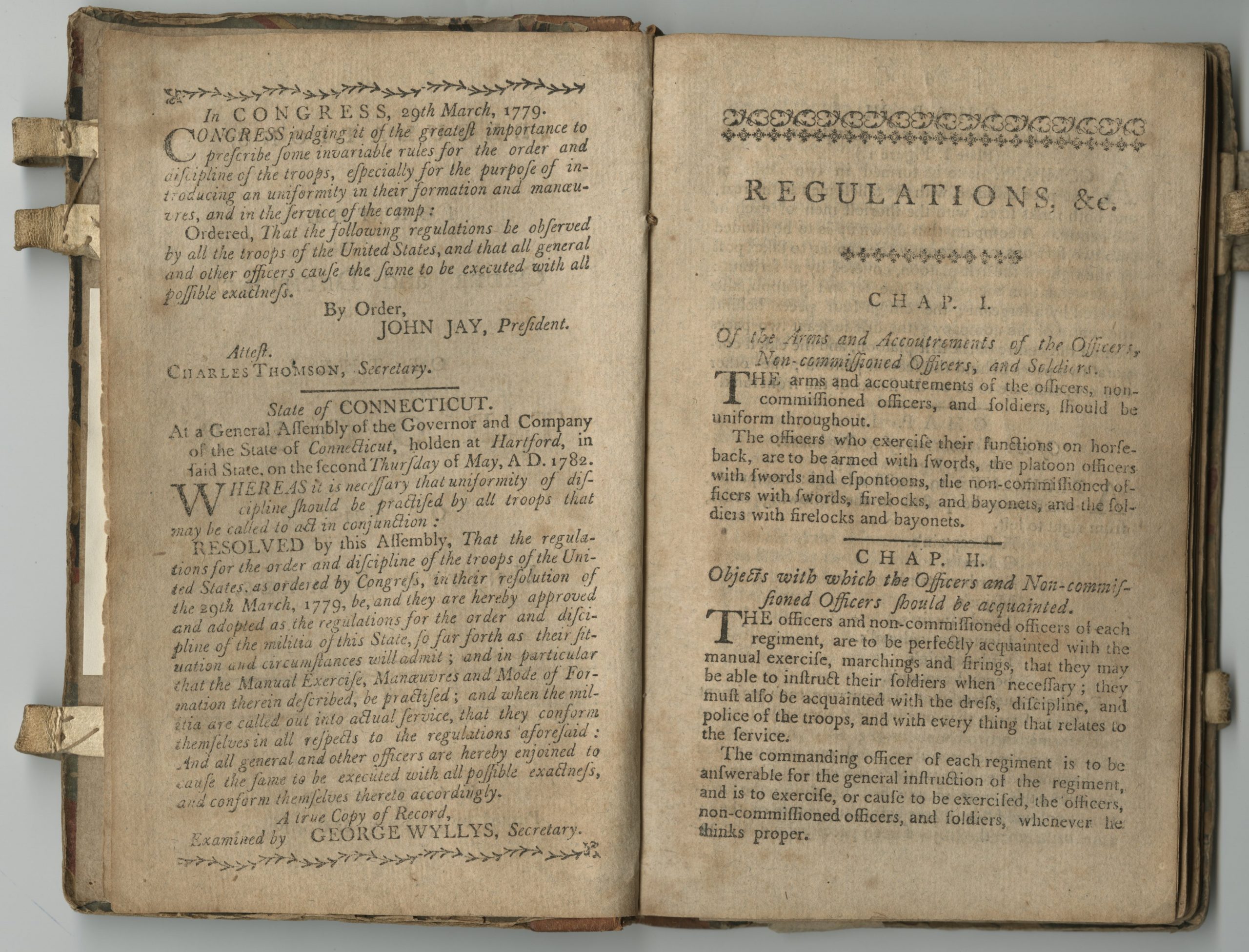 The 1782 edition of Baron von Steuben's Regulations for the Order and Discipline of the Troops by Connecticut