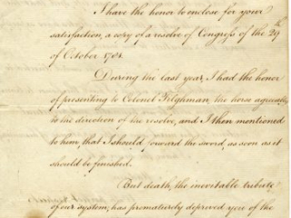 Click for a larger view. First page of a hand-written letter