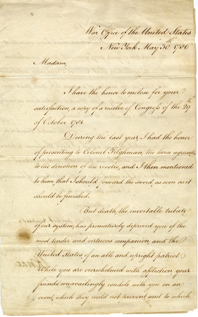 First page of a hand-written letter