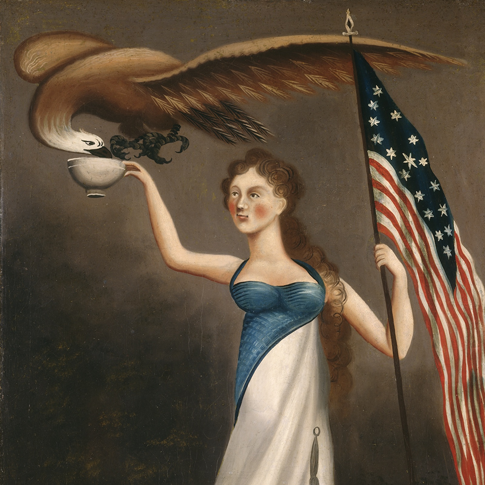 This nineteenth century painting of Liberty symbolizes one of the major achievements of the American Revolution.