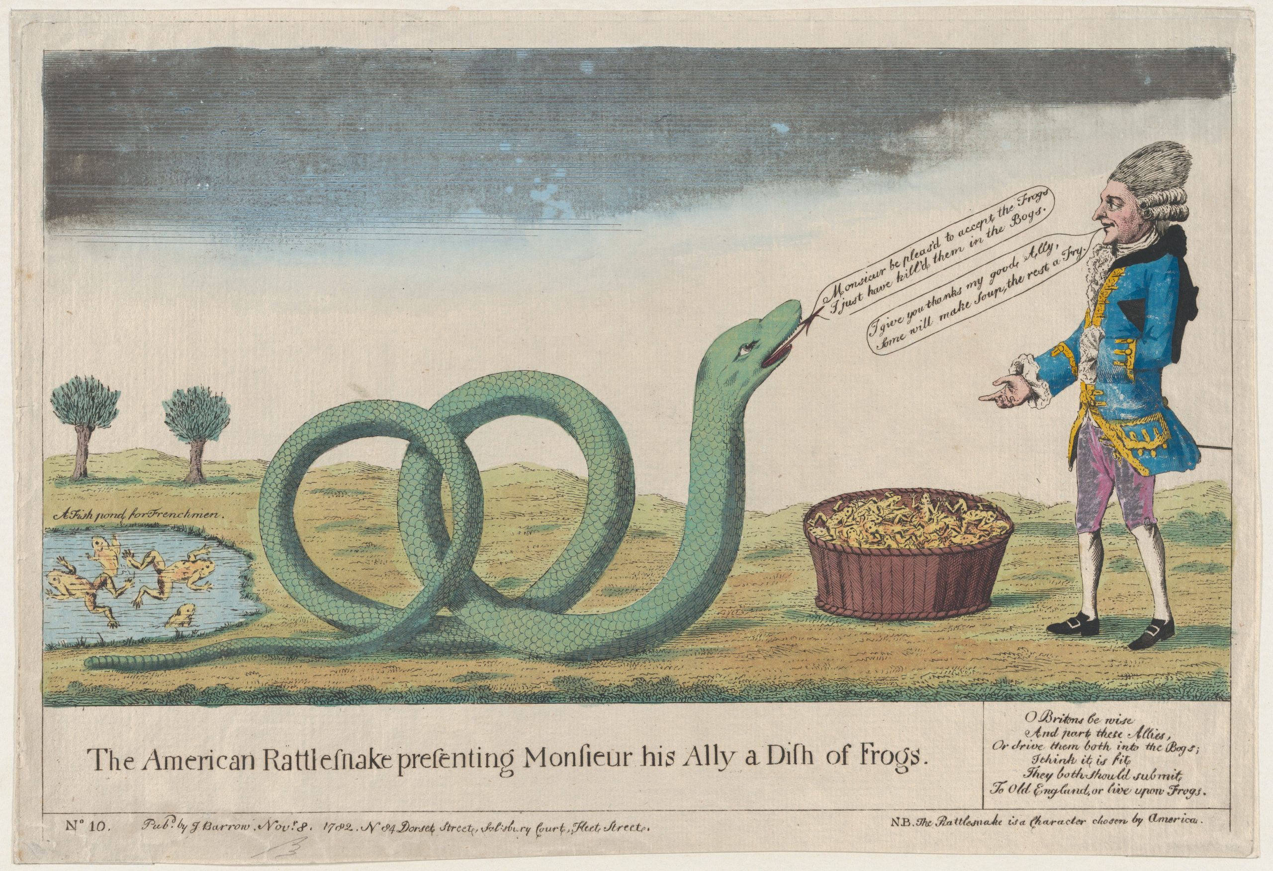 This printed cartoon is one of ten great Revolutionary War prints.