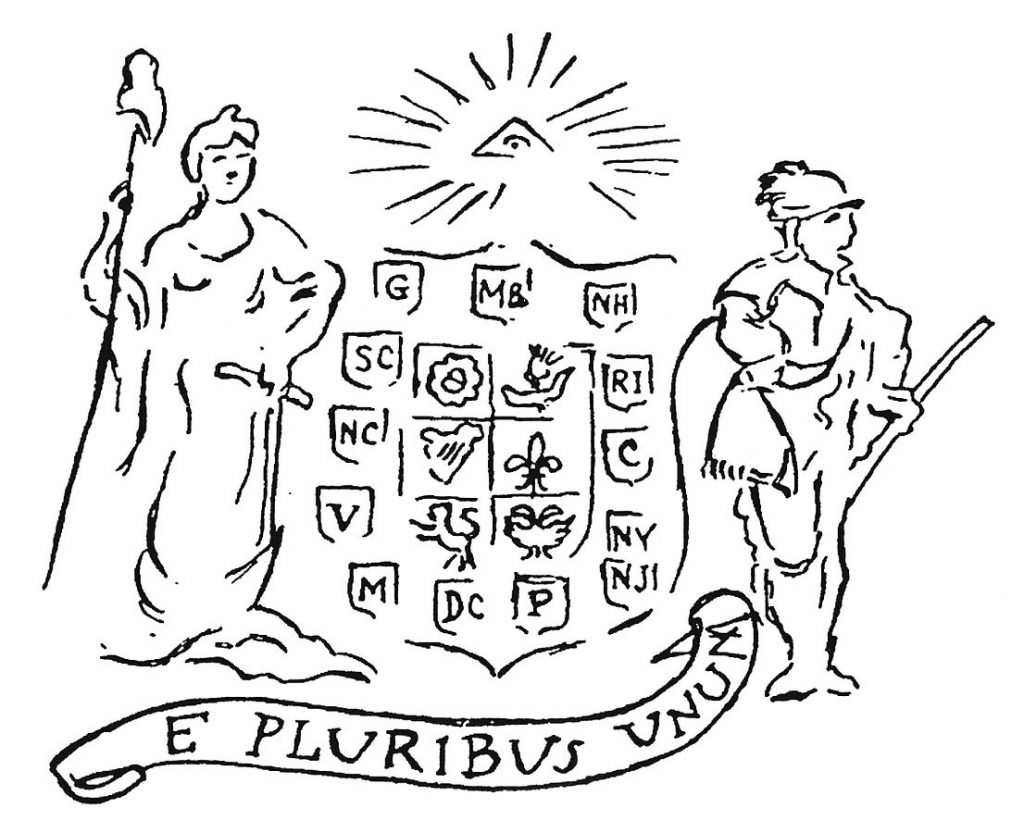 Pierre Eugene du Simitiere, design for the Great Seal, 1776 , National Archives