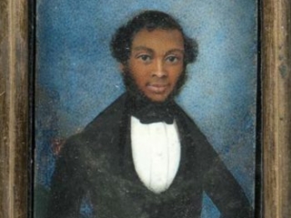 Click for a larger view. This is a portrait miniature of an unidentified African American man from the second quarter of the nineteenth century. The artist is not known.