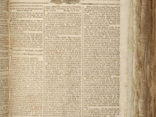 Click for a larger view. The Independent Chronicle and the Universal Advertiser Boston: Powars & Willis, November 15, 1781