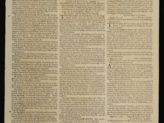 Click for a larger view. The New York Gazette or, the Weekly Post-Boy New York: Printed by J. Parker and W. Weyman, September 13, 1756