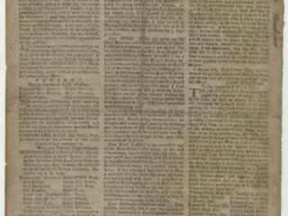 The Connecticut Journal New Haven: Printed by Thomas and Samuel Green, May 29, 1776