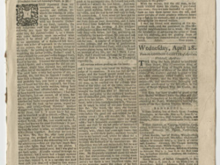 Click for a larger view. The London Chronicle London: Sold by J. Wilkie, April 27-29, 1784