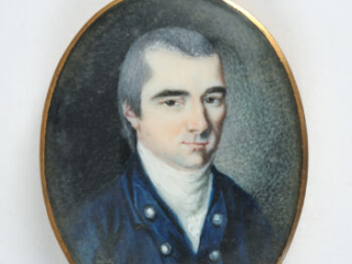 Barnabas Binney watercolor portrait miniature William Verstille circa 1779-1783