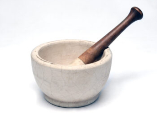 Mortar and pestle owned by William Cowning 18th century