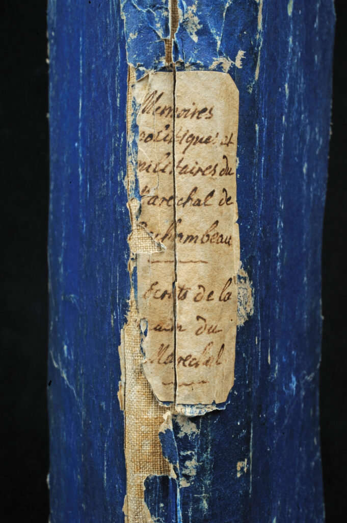 “Manuscript des memoires politiques et militaires du Marechal de Rochambeau” by comte de Rochambeau, 1725-1807