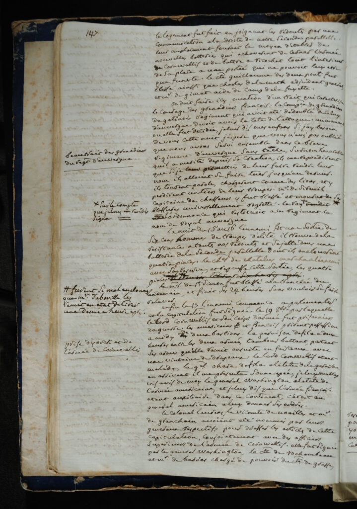 “Manuscript des memoires politiques et militaires du Marechal de Rochambeau” by comte de Rochambeau, 1725-1807.