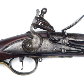 Metal lock of an 18th-century firearm