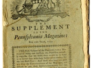 051 P415 1775 Suppl The Supplement to the Pennsylvania Magazine title page large